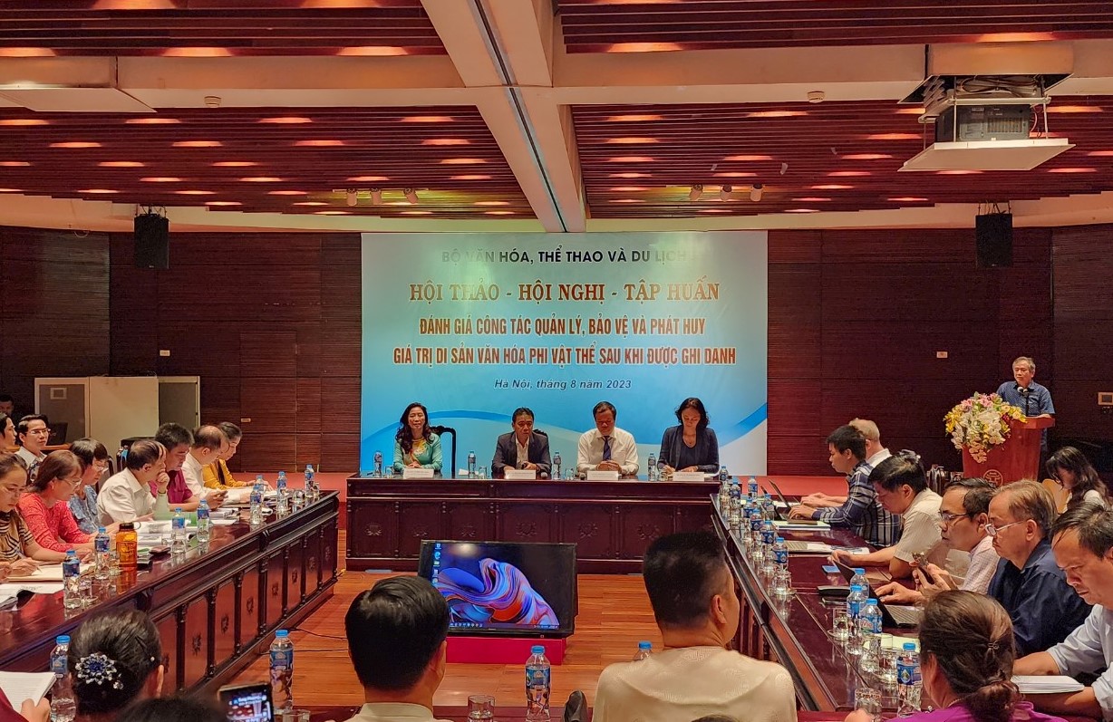 Hội thảo công tác quản lý, bảo vệ và phát huy giá trị di sản văn hóa phi vật thể sau khi được ghi danh