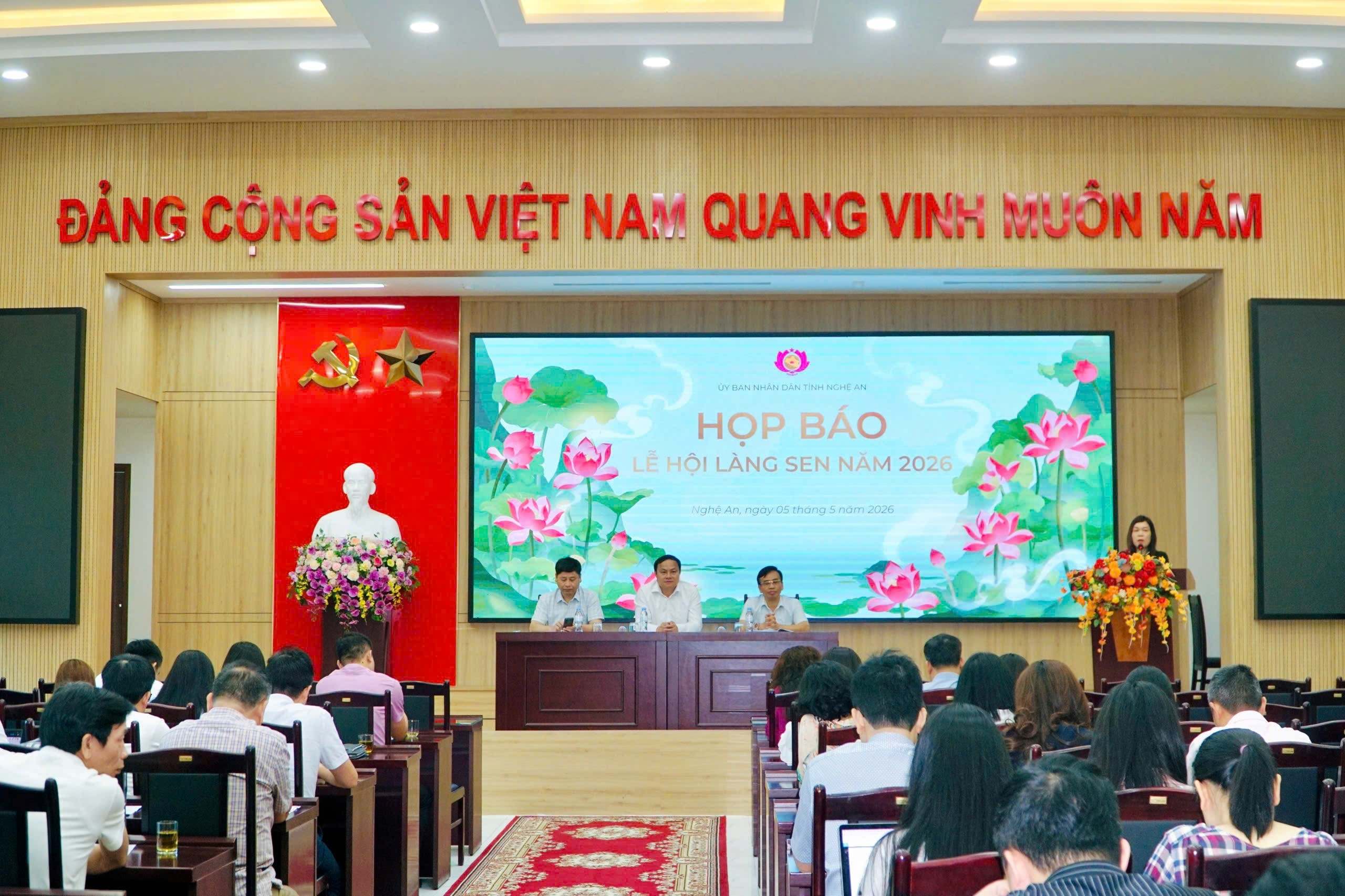 Nghệ An họp báo thông tin về Lễ hội Làng Sen năm 2026