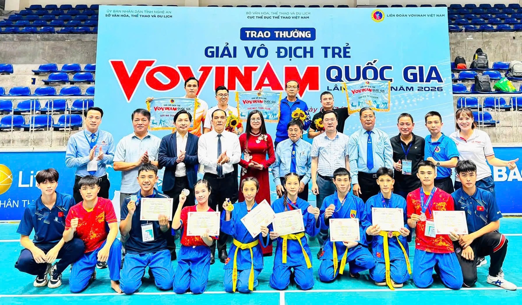 Bế mạc Giải Vô địch trẻ Vovinam quốc gia 2026: Nghệ An xếp thứ 9 toàn đoàn