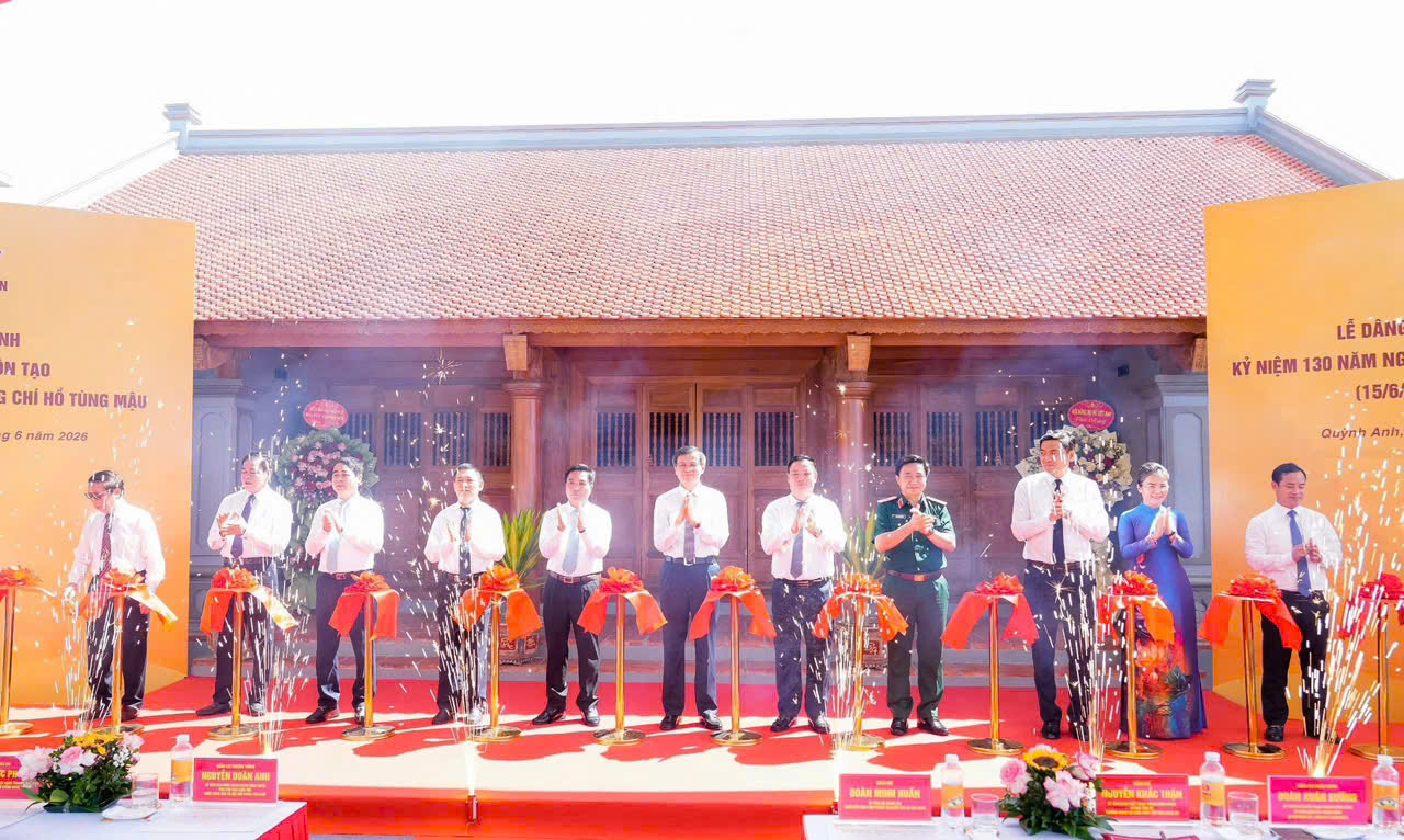 Trang trọng lễ kỷ niệm 130 năm ngày sinh đồng chí Hồ Tùng Mậu và khánh thành dự án Tu bổ, tôn tạo di tích Nhà thờ và mộ đồng chí Hồ Tùng Mậu