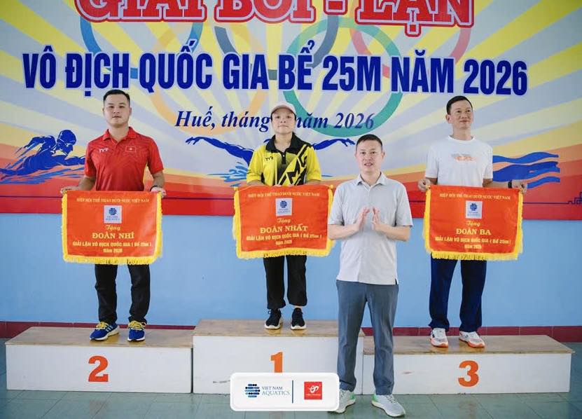 Đội tuyển Bơi - Lặn Nghệ An thi đấu xuất sắc tại Giải Bơi - Lặn Vô địch Quốc gia năm 2026