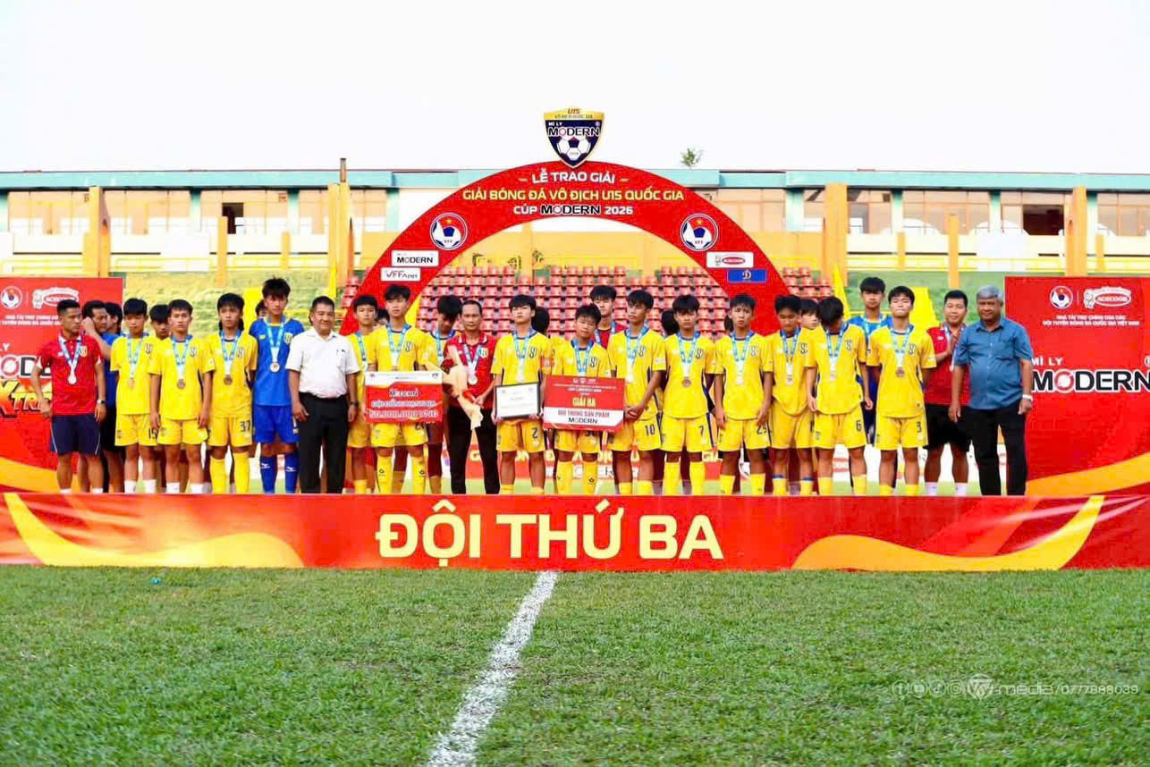 U15 Sông Lam Nghệ An lỡ hẹn chung kết, nhận Huy chương Đồng đầy tiếc nuối