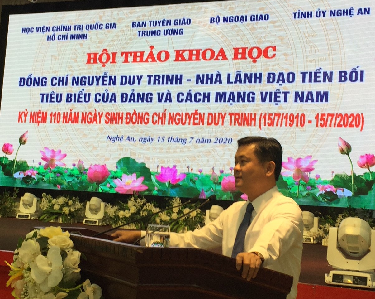 Hội thảo khoa học: “Đồng chí Nguyễn Duy Trinh - Nhà lãnh đạo tiền bối tiêu biểu của Đảng và cách mạng Việt Nam"